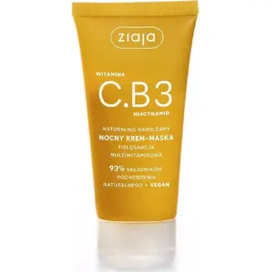 Night cream-mask Ziaja Krem - maska na noc multiwitaminowy C.B3, night treatment with vitamins C and B3