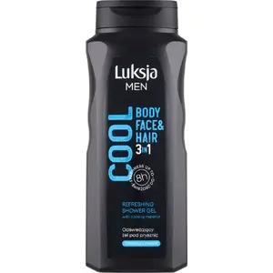 Shower gel LUKSJA Men Cool 3-in-1 500 ml — refreshing body, face and hair wash