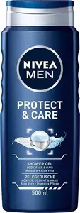 Dušas gels Nivea Men Protect & Care 500 ml — tīrīšanas gēls vīriešiem (ķermenim un sejai)