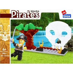 Construction Blocks ALLEBLOX Pirate set, 96 pieces, box 19×7×5 cm