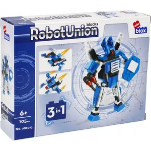 Construction Blocks Set ALLEBLOX Robot 105 pieces — model AB8023, compact box 19×14×5 cm