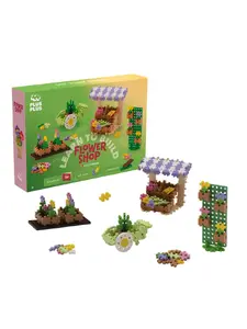 Konstruktors plus plus 4336 — 600 detaļas, tēma «Ziedu veikals», no 5 gadu vecuma