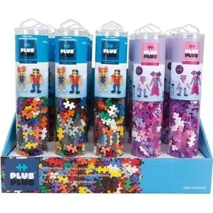 Конструктор plus plus PLUS-PLUS DISPLAY TUBY BASIC/GLITTER - 15 туб