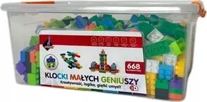 Construction toy set ASKATO Basic — 668 pieces, modular building blocks for creative play