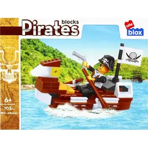 Construction blocks set ALLEBLOX Pirate 103 pieces, dimensions approx. 19×7×5 cm (box)
