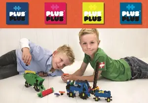 Konstruktors plus plus Mini Neon — 600 plastmasas detaļas, neona krāsas