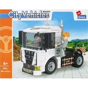 Construction Blocks Set ALLEBLOX City 211 pieces — building kit for children (34×27×6 cm box)