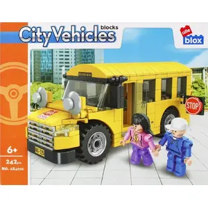Building Blocks Set ALLEBLOX City 242 pieces — bus model, assorted bricks