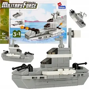 Конструктор ALLEBLOX AB3038 — военная тематика, 64 детали, коробка 15×10×5 см