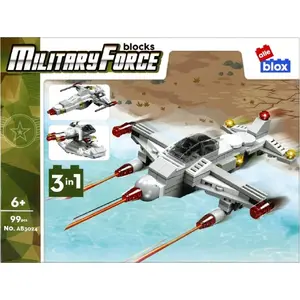 Construction Blocks ALLEBLOX AB3024 — Military Set, 99 pieces, assembled size 19×14×5 cm