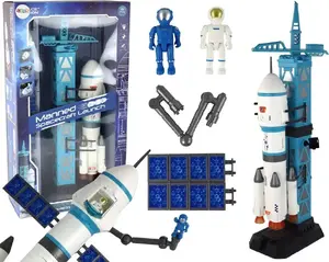 Игровой набор Космическая миссия Ракета LEANToys 15 деталей с фигурками астронавтов и пусковой установкой
