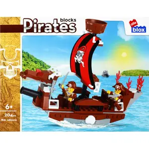 Building block set ALLEBLOX Pirate 204 pieces, dimensions 34×27×6 cm