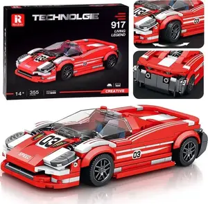 Building set Jokomisiada ZA4754 — 355-piece technical blocks, red sport car model