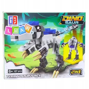 Construction toy set INNE Zestaw klocków dinozaur robot 2w1 — convertible dinosaur and robot building blocks