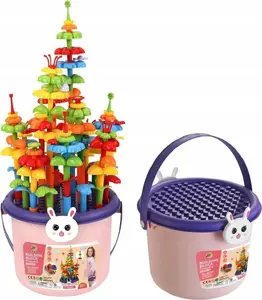 Construction Blocks Set ProNice Garden 156 pieces, bucket storage, HN185424