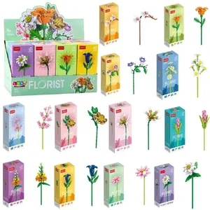 Construction Blocks Decorative Single Flower 56‑245 pcs LEANToys