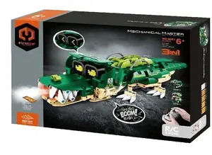 Tālvadāma krokodila rotaļlieta JetWorld IM.MASTER RC kl.robokrokodyl 3w1 513el 8061 44651