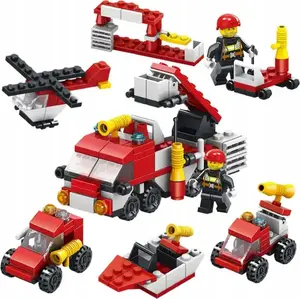 Construction Block Set No name Fire Brigade 6-in-1, 119 pieces, age 6+