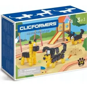Building blocks set Clics Black and yellow friends 74 pieces by Clics (806003)