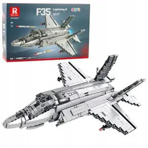 Конструктор LEANToys Истребитель F-35 Lightning II, серый, 1490 деталей