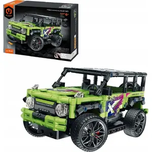 RC jeep building blocks set Pan i Pani Gadżet IM.MASTER 484 pieces lime — remote-controlled model