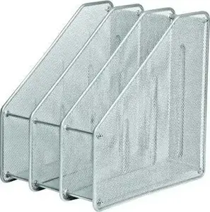 Magazine holder Forofis 91331 silver metal — vertical metal magazine rack