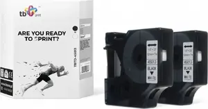 Label tape TB Print TBTD-45013 for DYMO — black on white, 12 x 7 mm, 2 pcs