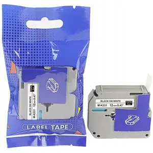 Līmlente Brother M-K231 12 mm x 8 m melns uz baltā, aizvietotājs
