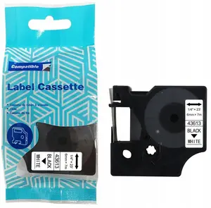 Label tape Dymo D1 43613 6 mm x 7 m (black on white) replacement
