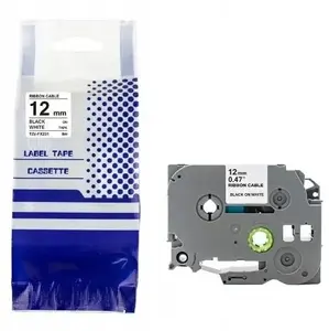 Label tape Brother TZe-FX231 12 mm x 8 m black on white replacement