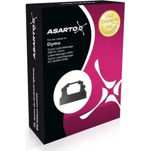 Label tape Asarto for DYMO D6/Dymo LabelManager 160/280, black on white, compatible with S0720780