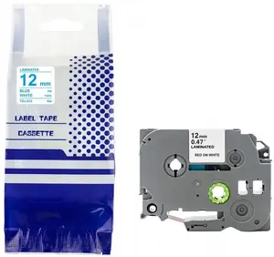 Label tape Brother TZe-233 12 mm x 8 m blue on white (compatible replacement)