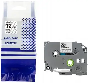 Label tape Brother TZe-131 12 mm x 8 m black on clear replacement