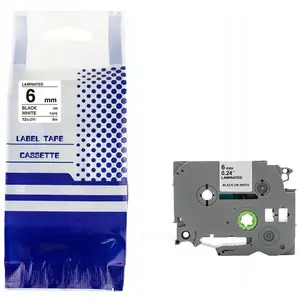 Label tape Brother TZe-211 6 mm x 8 m black on white — compatible replacement