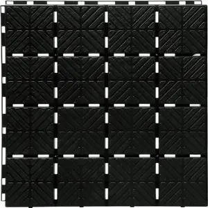 Drainage/Walkway Grate Prosperplast Easy Square IES40 black, 1.5 m² coverage