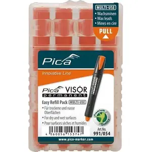 Pica VISOR rūpnieciskā permenenta marķiera uzpildes kasetes — oranža tintes