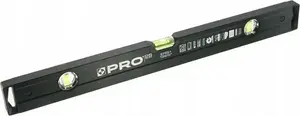Spirit level PRO series 800, painted black, milled vial, 50 cm