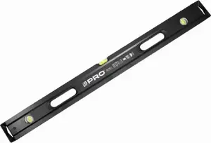 Spirit level PRO Endurance S1000 vertical-horizontal, black, 120 cm