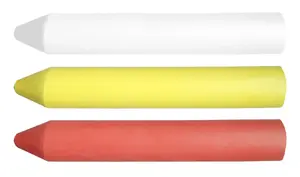 Chalk sticks Topex 13×85 mm oil-based white, yellow, red set of 3, model 14A968