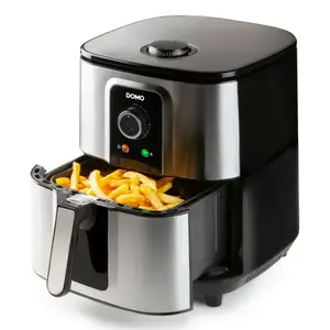 Domo DO536FR обжарочный аппарат Одиночный 5,5 L 1800 W Аэрофритюрница с горячим воздухом Черный, Серебристый