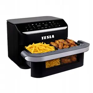 AirCook FlexiZone Q570 XXL dubultā beztauku cepeškrāsns 10L TESLA