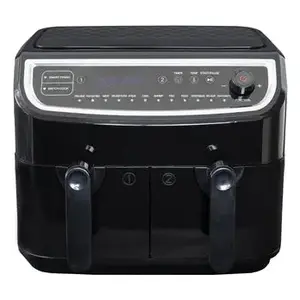 GASTRONOMA 18290003 fryer Double 9 L Stand-alone 2400 W Low fat fryer Black, Stainless steel