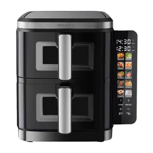 Webber AF901 DEUX Hot Air Fryer Double 11 L 2800 W Touch LCD Black Stainless Steel