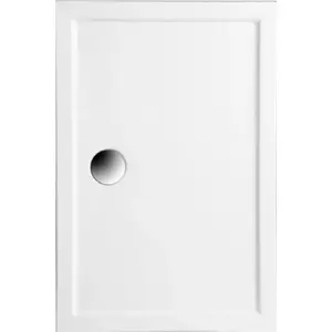 Shower tray Polimat GOLIAT 100x80 cm, low-profile 3 cm height, 14 mm drain outlet