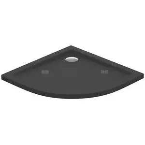 Shower tray CERSANIT TAKO 90 x 4 cm semicircular, matte black