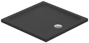 Shower Tray Cersanit Tako square 90x4 cm black matte
