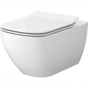 Унитаз-биде CERSANIT Virgo clean-on с логотипом, безободковый вариант