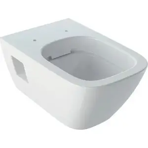 Подвесной унитаз GEBERIT Selnova Square Premium, выпуск, Ш35×В33×Г54 см, частично скрытые крепления, Rimfree