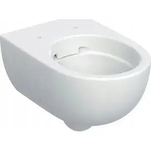 Унитаз GEBERIT Selnova Premium подвесной, воронкообразный, B36×H33×T53 см, скрытое крепление, Rimfree