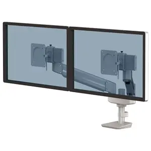 Fellowes Tallo Compact Dual Monitor Arm Silver